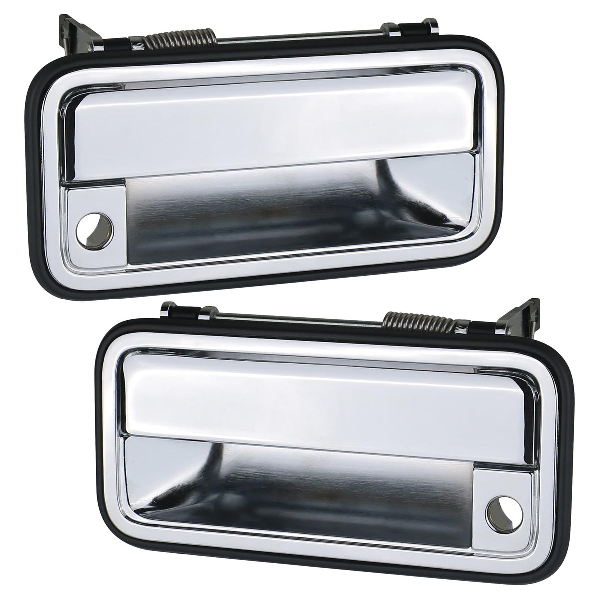 APPERFiT chrome exterior door handle for driver side with durable all-metal construction.