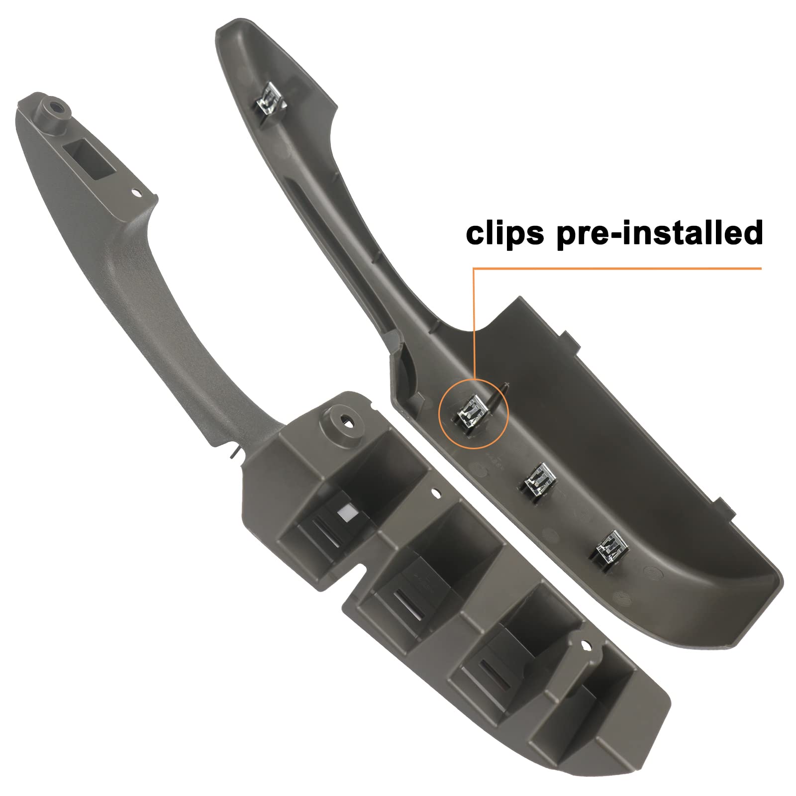 APPERFiT door handle gray pewter finish enhances interior aesthetics and durability