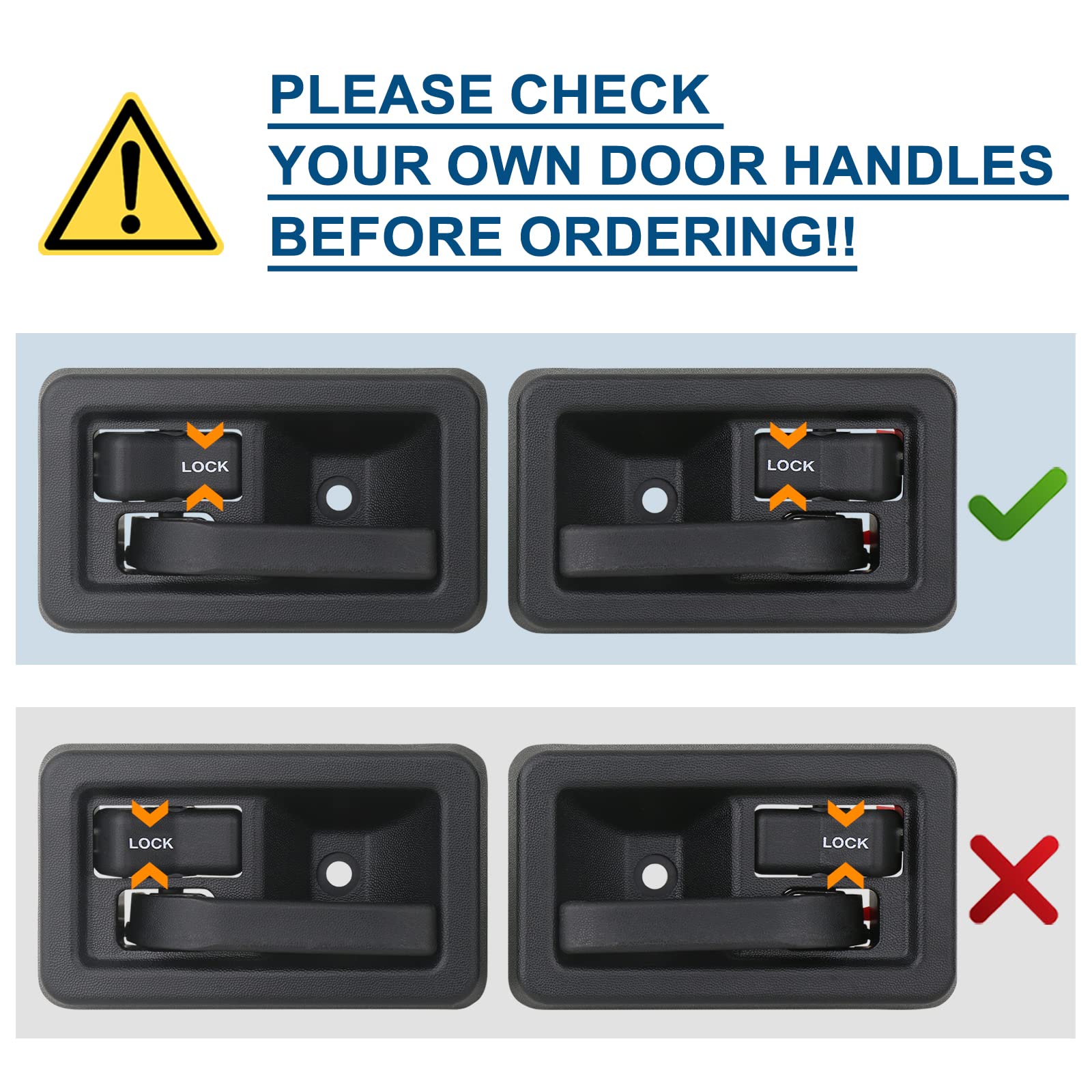 APPERFiT door handle kit includes exterior and interior handles and pins.