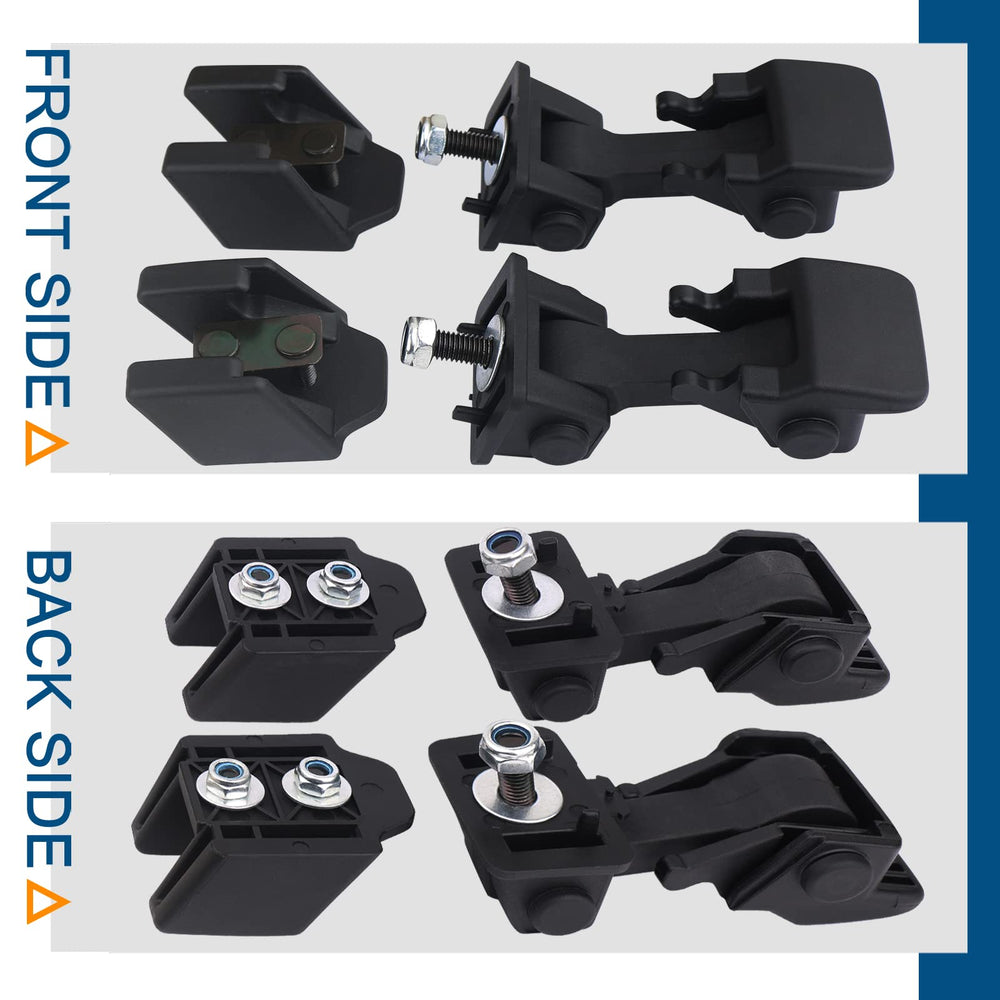 Easy installation visuals of APPERFiT hood latch kit components.