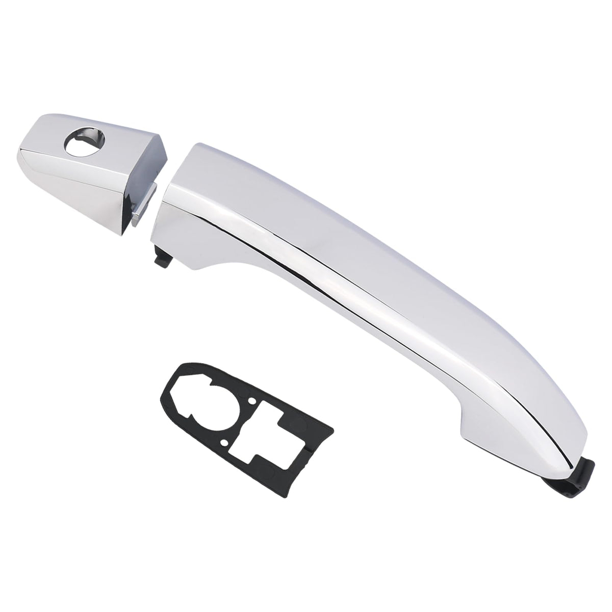 APPERFiT exterior chrome door handle for the front driver side with gasket, durable finish.
