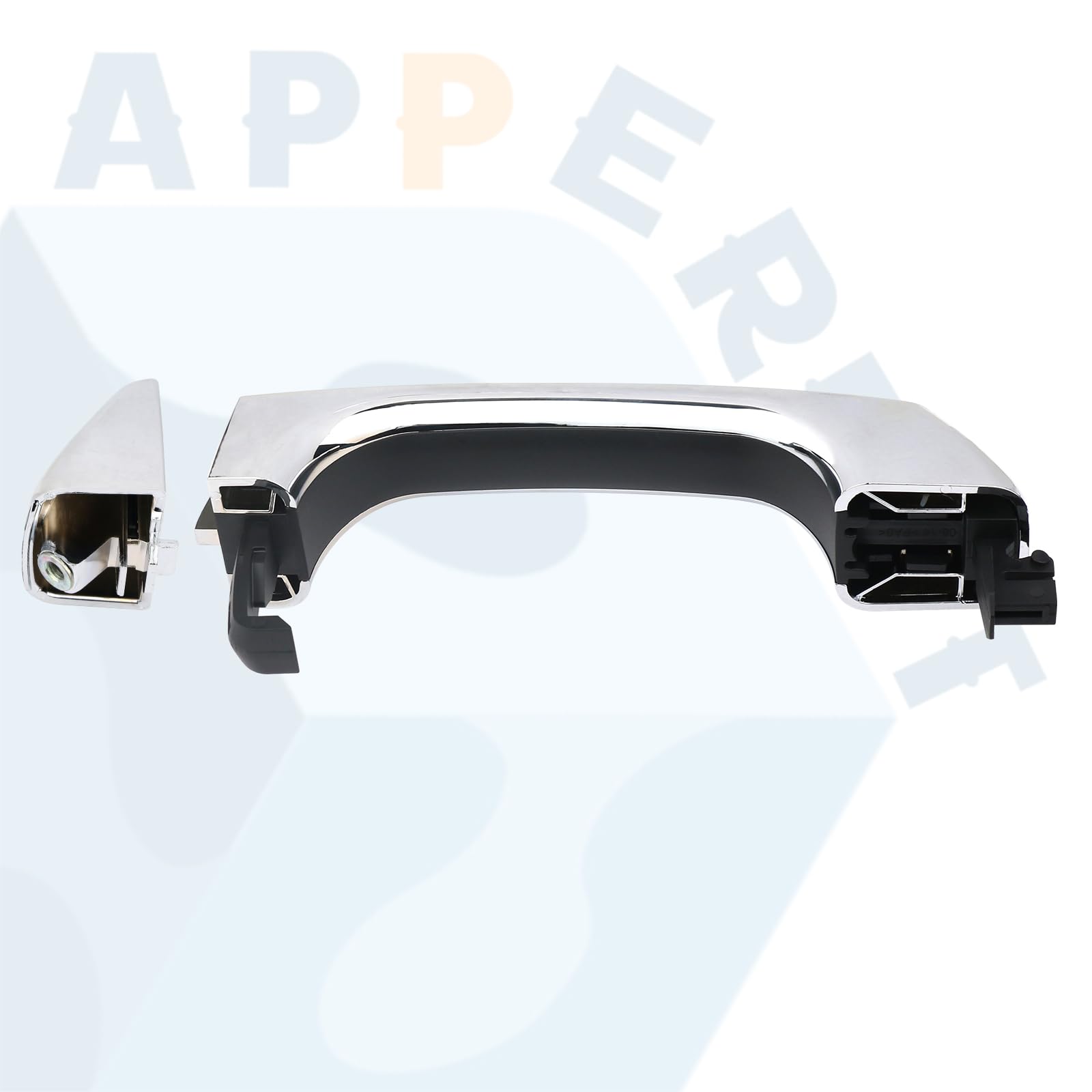 APPERFiT chrome exterior door handle with end cap for rear-left Hummer H3, reliable replacement