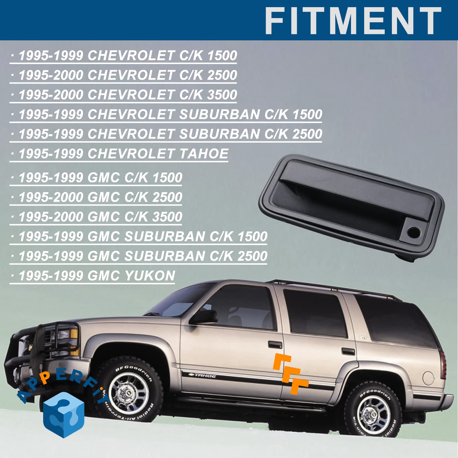 APPERFiT exterior driver-side handle for Chevrolet C2500, reliable replacement