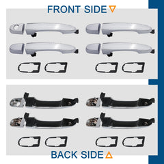 APPERFiT exterior chrome door handle for rear left, smooth operation and upgraded look.