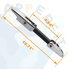 APPERFiT chrome hood latch strap on Kenworth T470 for reliable replacement.