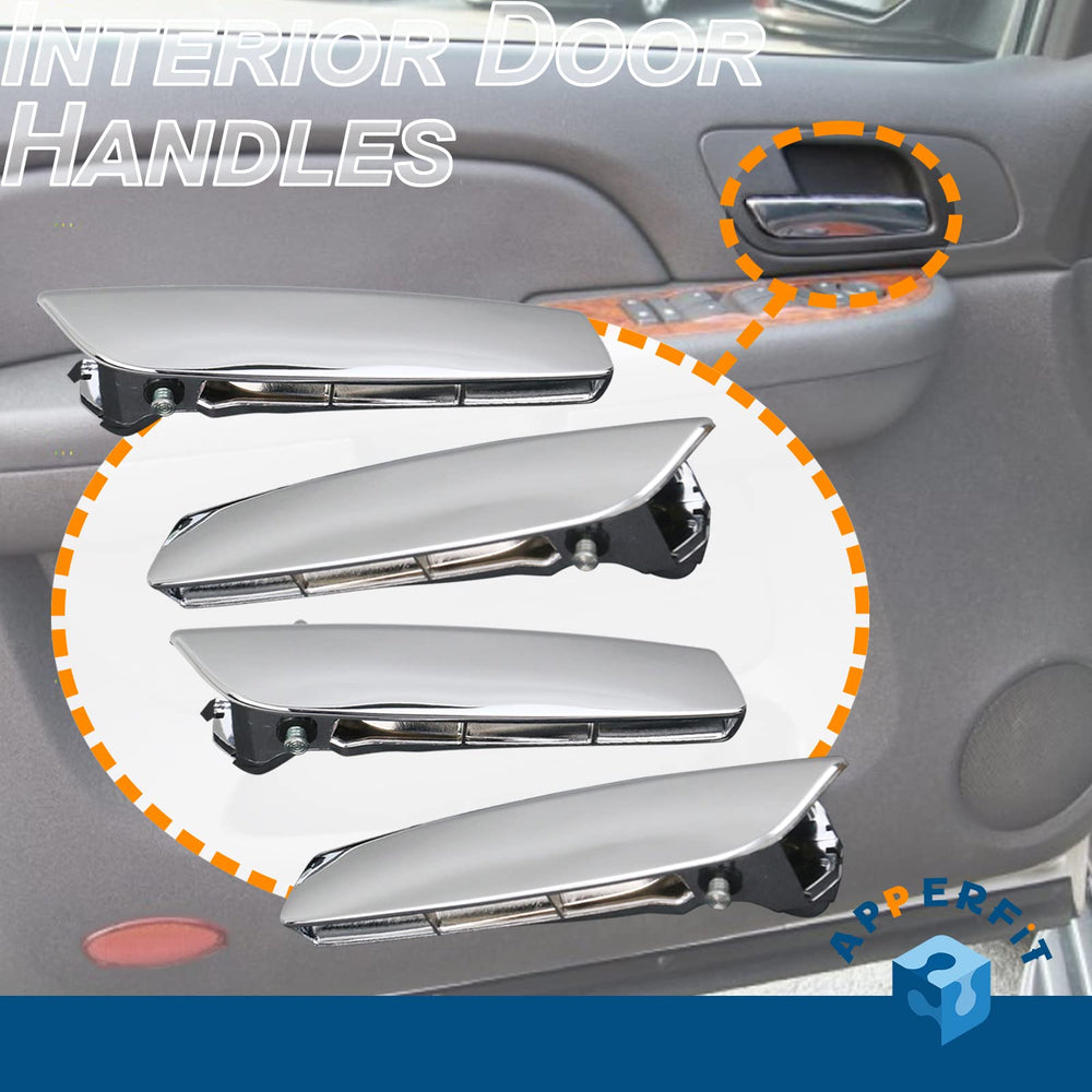 APPERFiT interior door handle lever chrome front-right replacement for passenger side