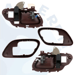 APPERFiT red interior door handle with bezel kit for the passenger side, reliable fit.