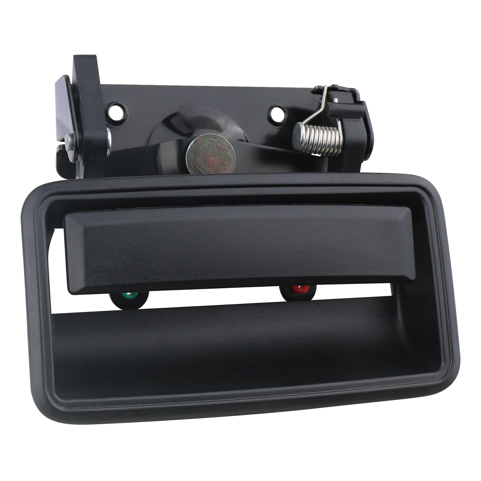 APPERFiT metal tailgate handle latch with bezel in black—durable replacement for Chevy/GMC trucks