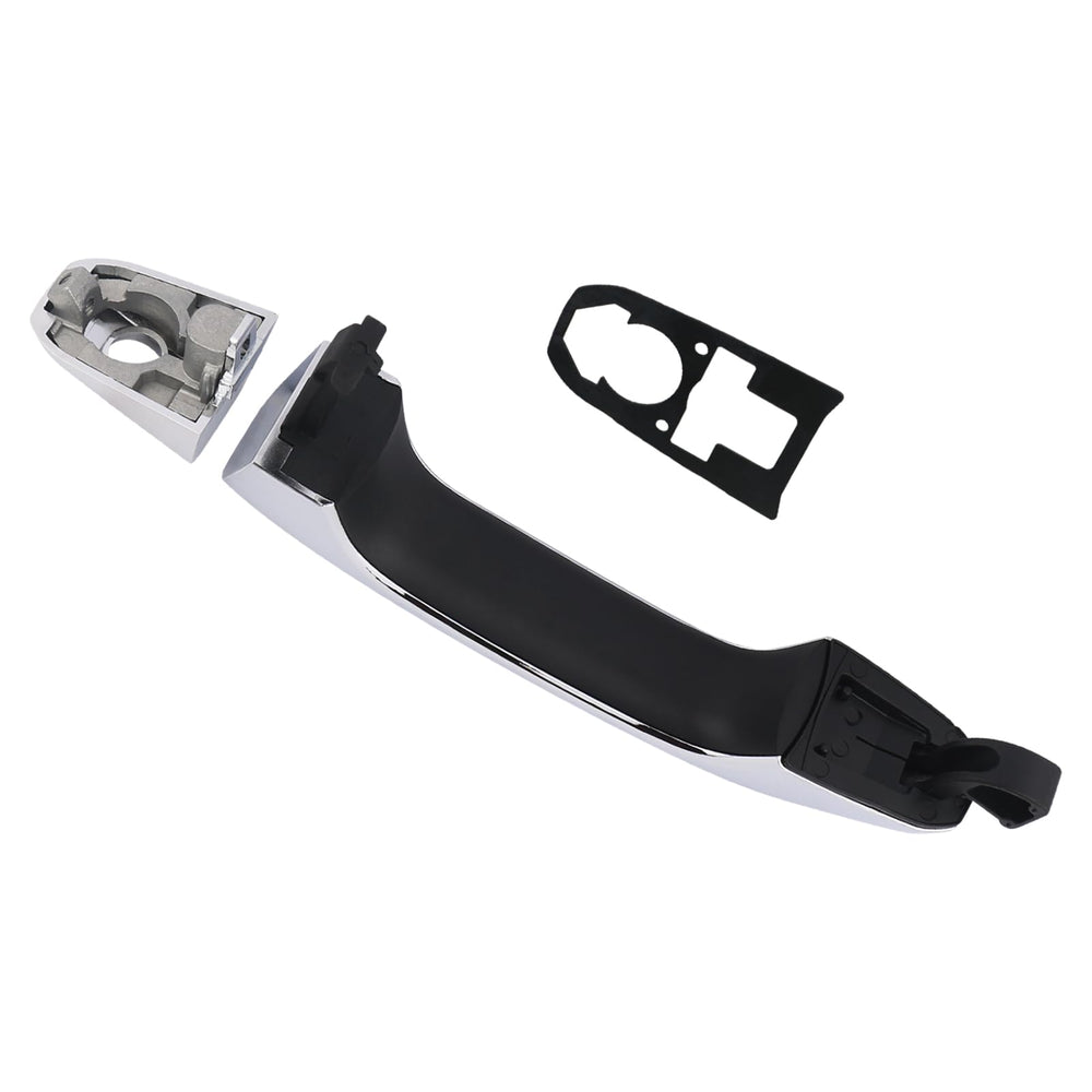 APPERFiT chrome door handle with 1-year warranty and replacement part information.