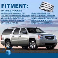 APPERFiT rear passenger chrome door handle for Suburban and Tahoe, OEM-like fit.