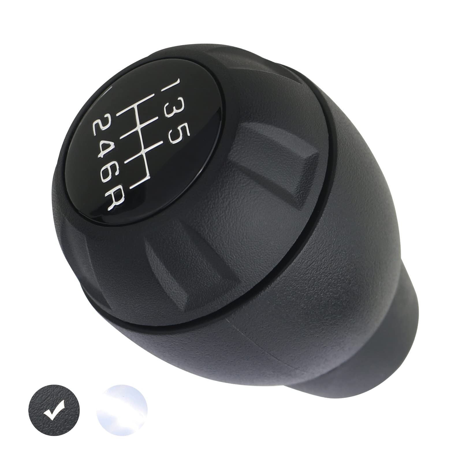 APPERFiT shift knob 6-speed close-up for a secure grip in Jeep Wrangler JK.
