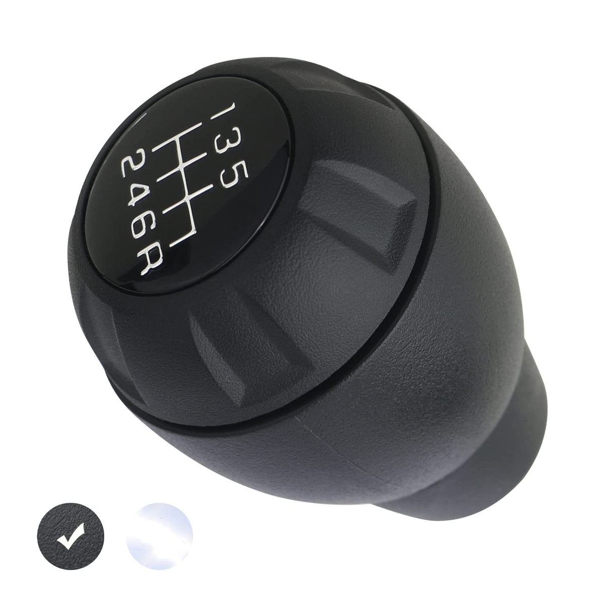 APPERFiT shift knob 6-speed close-up for a secure grip in Jeep Wrangler JK.
