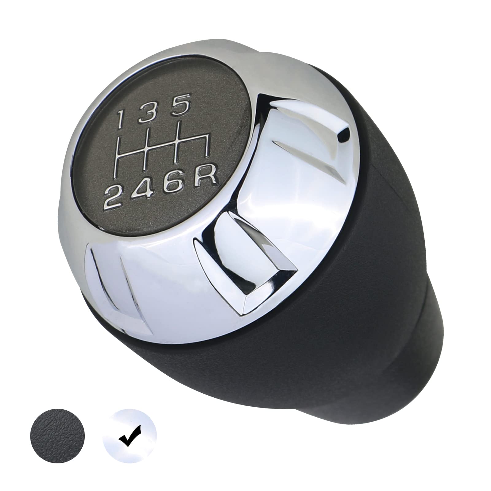 APPERFiT shift shifter knob with chrome finish for Jeep Wrangler JK enhances grip and style.