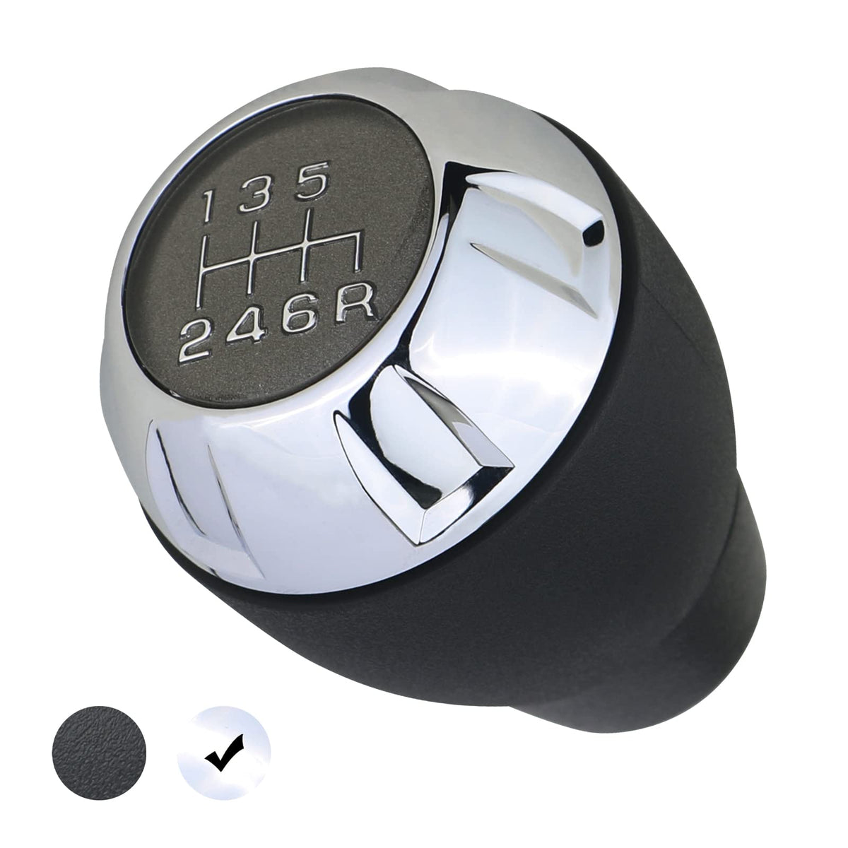 APPERFiT shift shifter knob with chrome finish for Jeep Wrangler JK enhances grip and style.