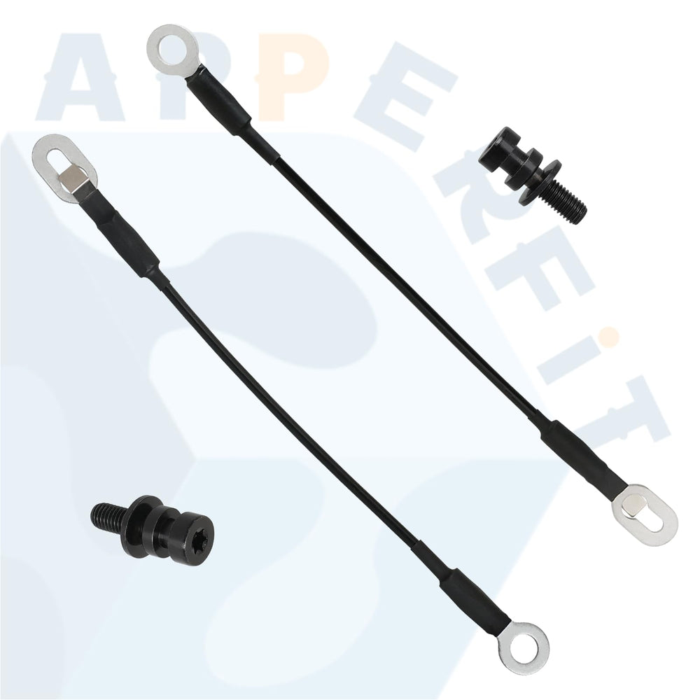 APPERFiT tailgate cable strap on the right passenger side with bolt for easy installation.