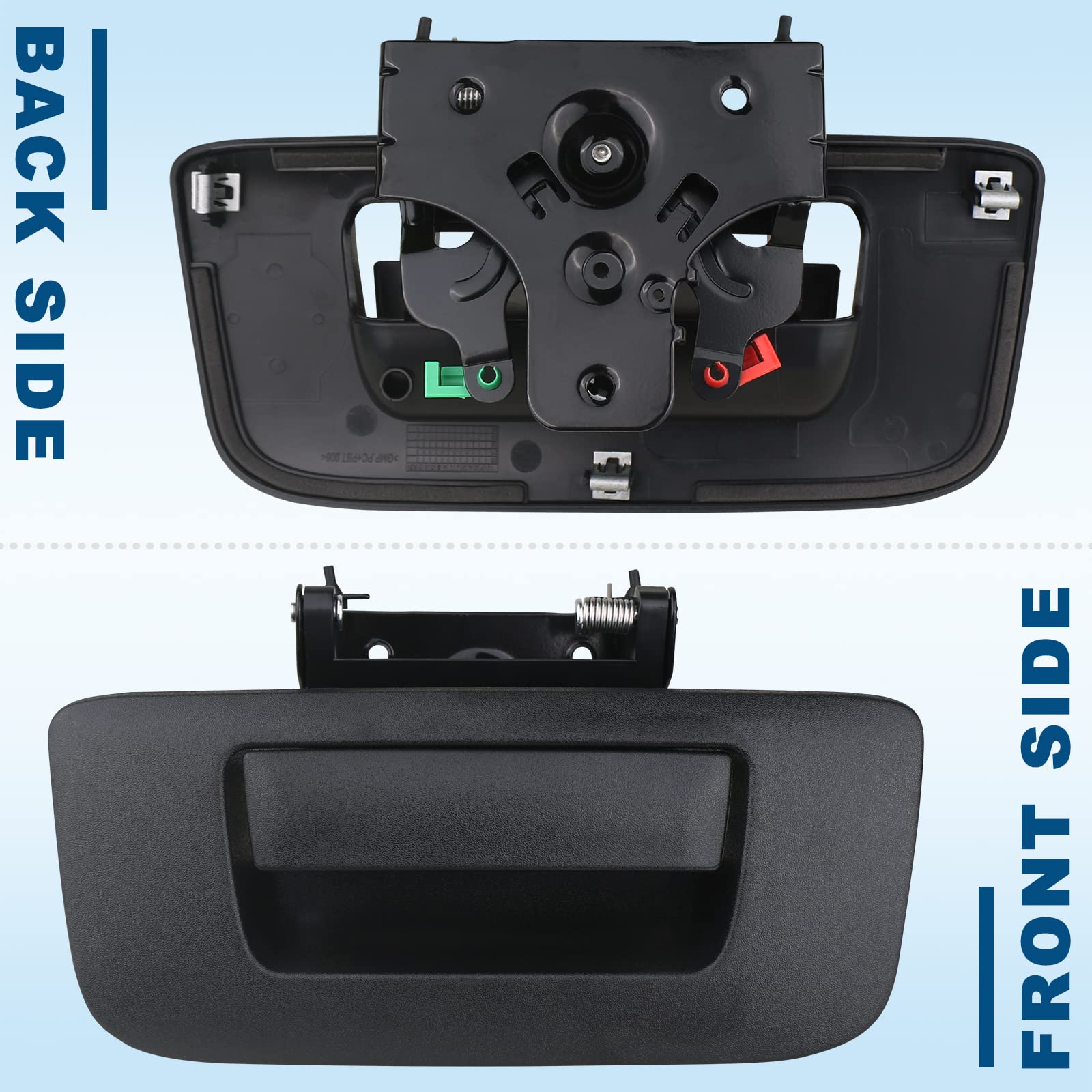 APPERFiT tailgate lock bezel close-up; replacement for worn parts with reliable operation.