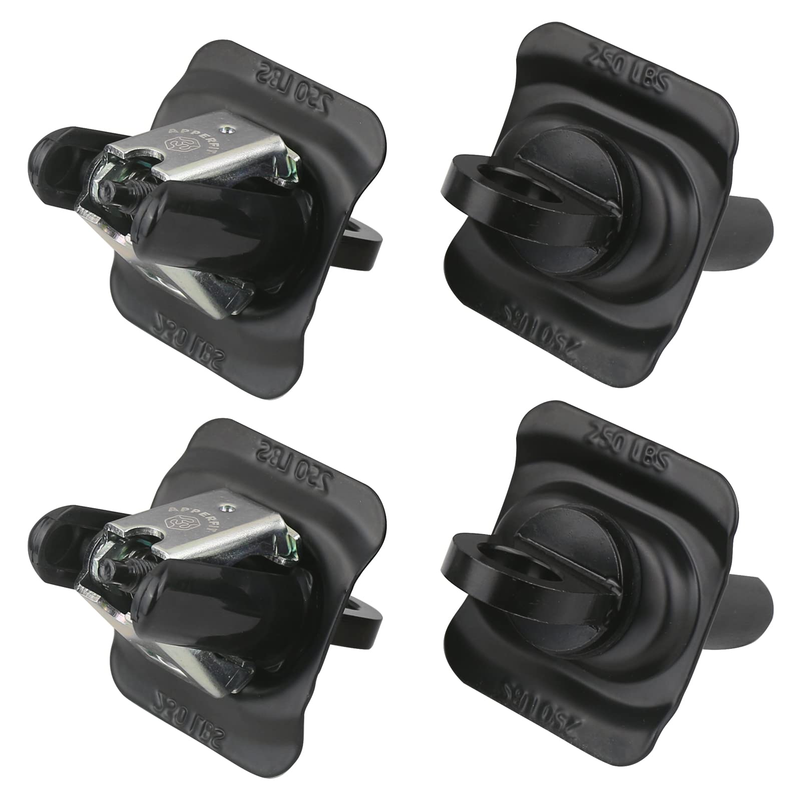 APPERFiT tie down anchor for Chevy Silverado bed rail system secures cargo reliably.