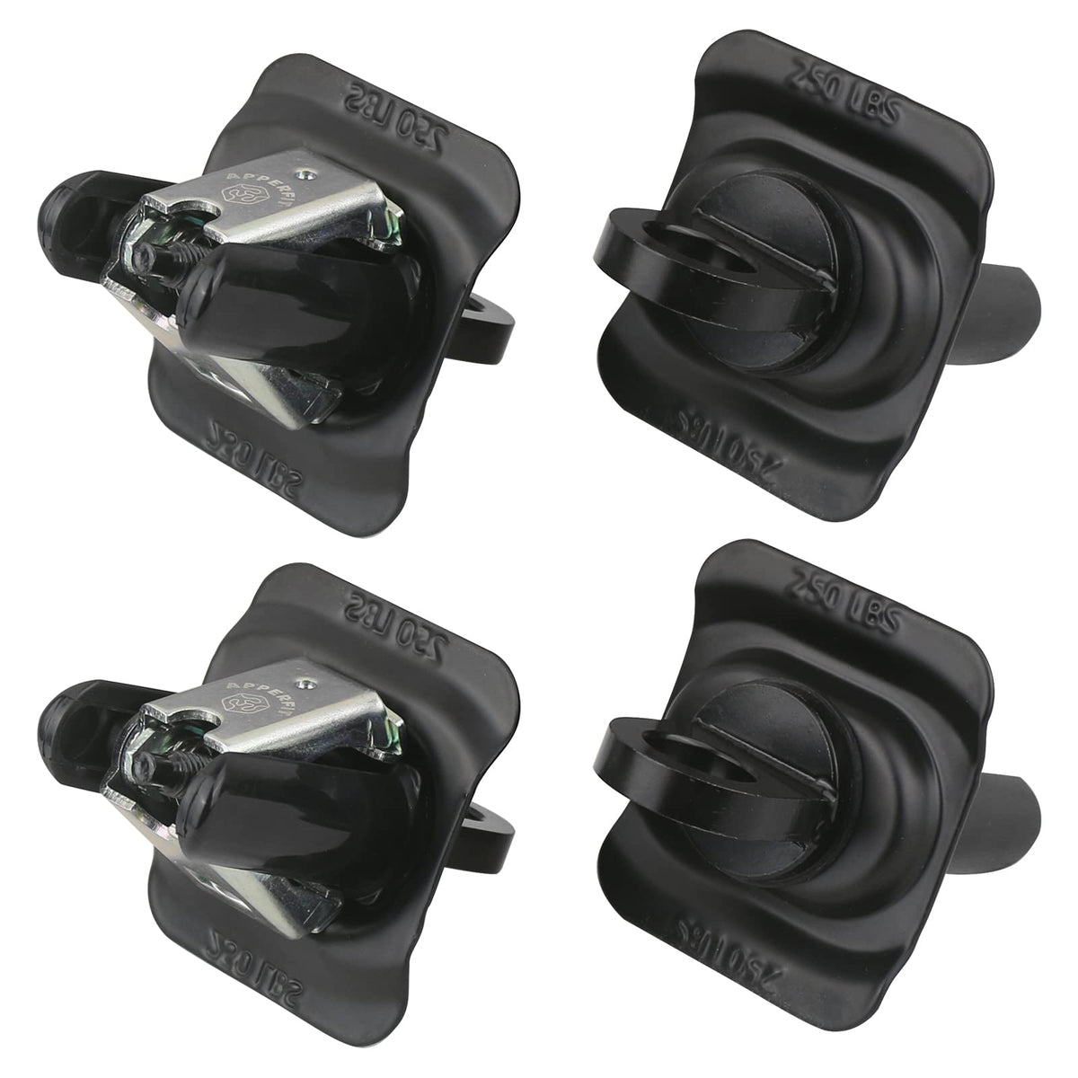 APPERFiT tie down anchor for Chevy Silverado bed rail system secures cargo reliably.