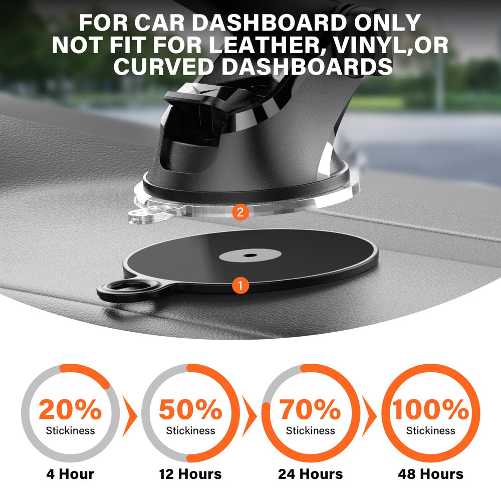 APPS2Car suction cup attached to disk demonstrating stable phone mounting while driving