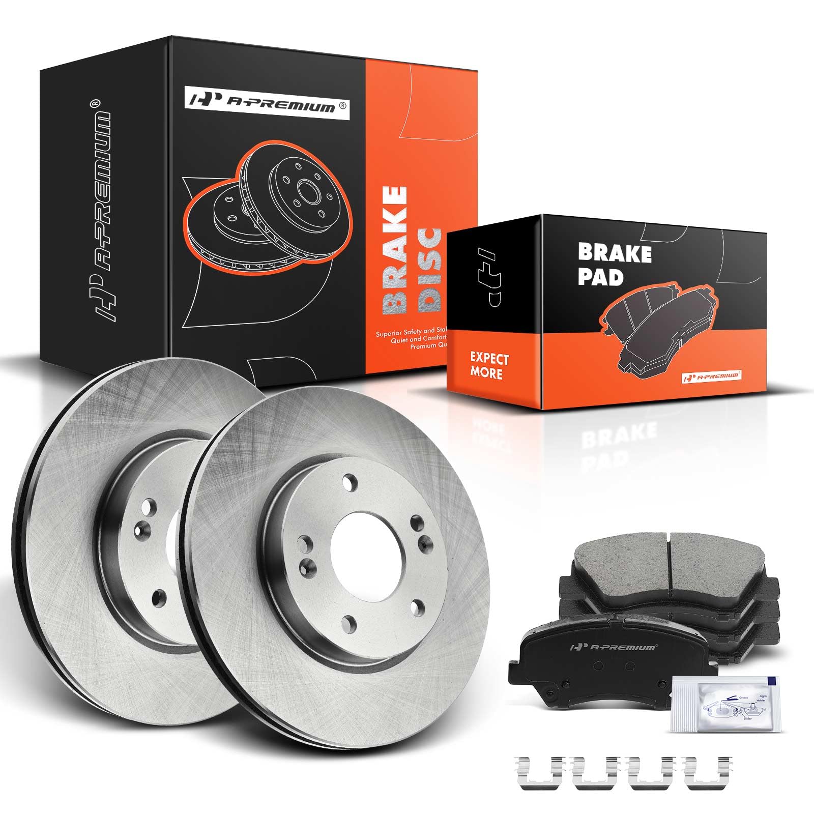 A-Premium 11.02 inch front vented rotor close-up with rust-resistant coating.