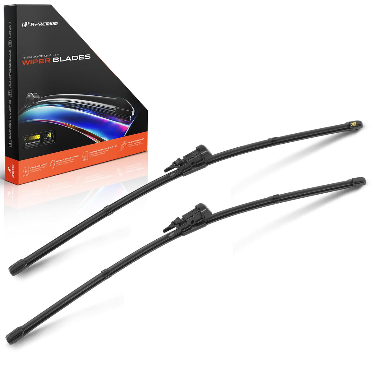 A-Premium APWB134 left 22-inch wiper blade for large windshields with improved visibility