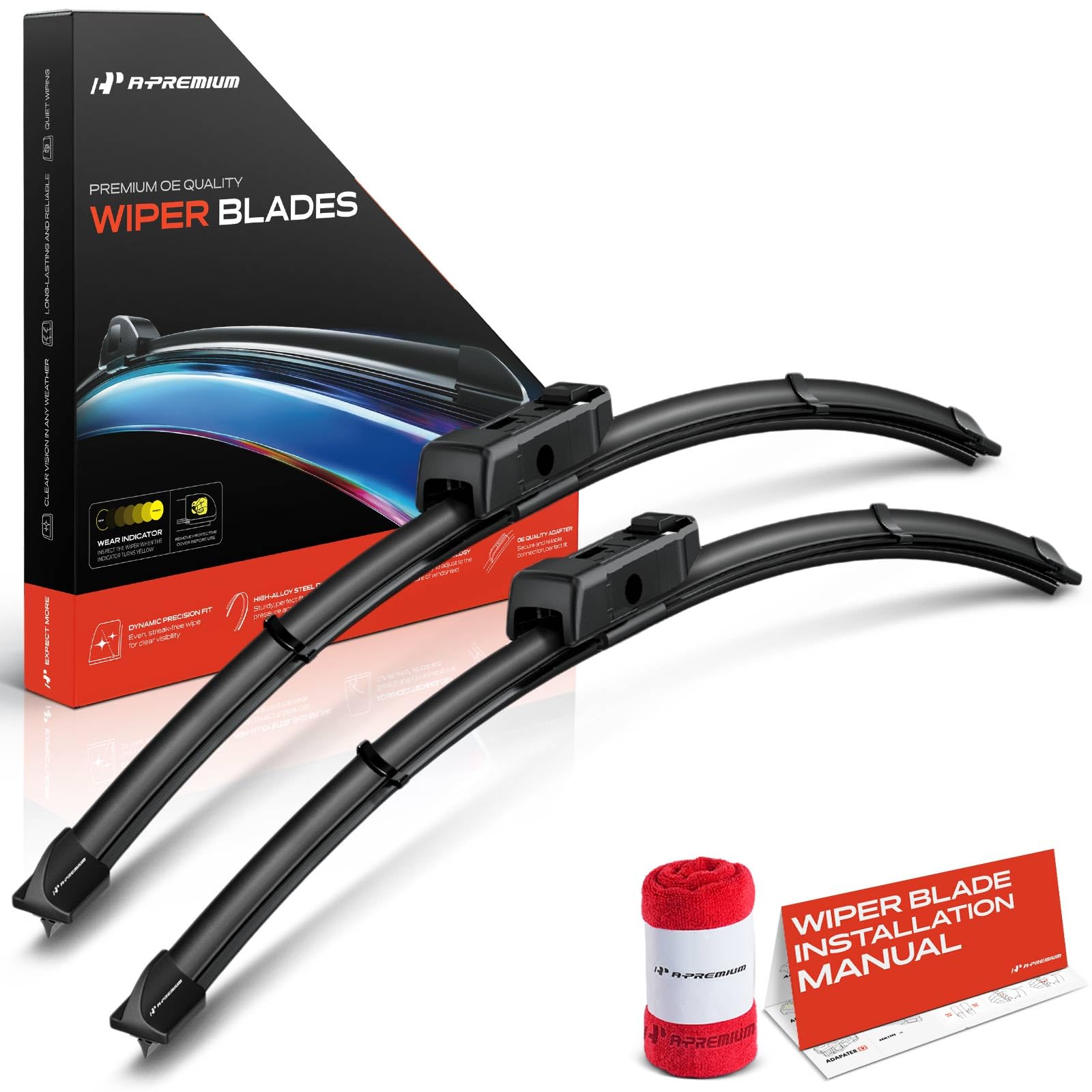 A-Premium 24in left wiper blade for CR-V with enhanced visibility in rain