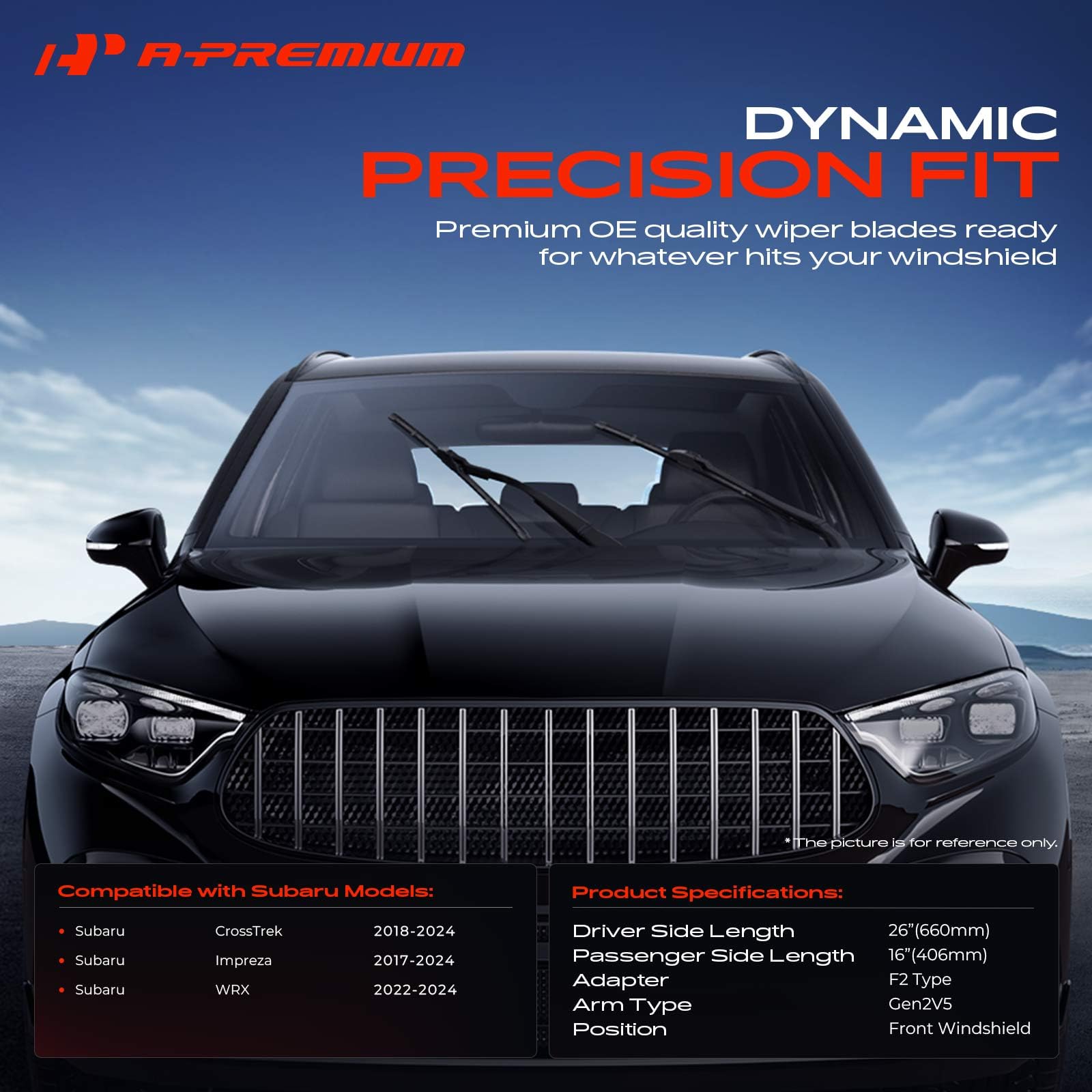 A-Premium 26-16 right Impreza blade for improved coverage