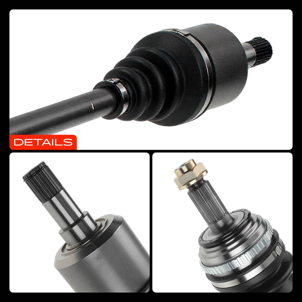 A-Premium CV axle with 26-spline output shaft for proper engagement