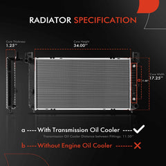 A-Premium 34-inch radiator side view illustrating slim profile and mounting area