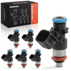 A-Premium 4-hole fuel injectors close-up showing durable metal and plastic construction.