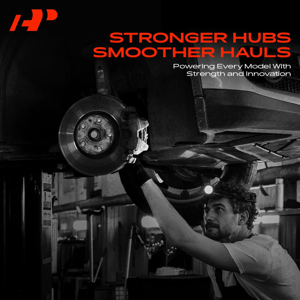 A-Premium 5-lug wheel stud detail, durable steel construction.