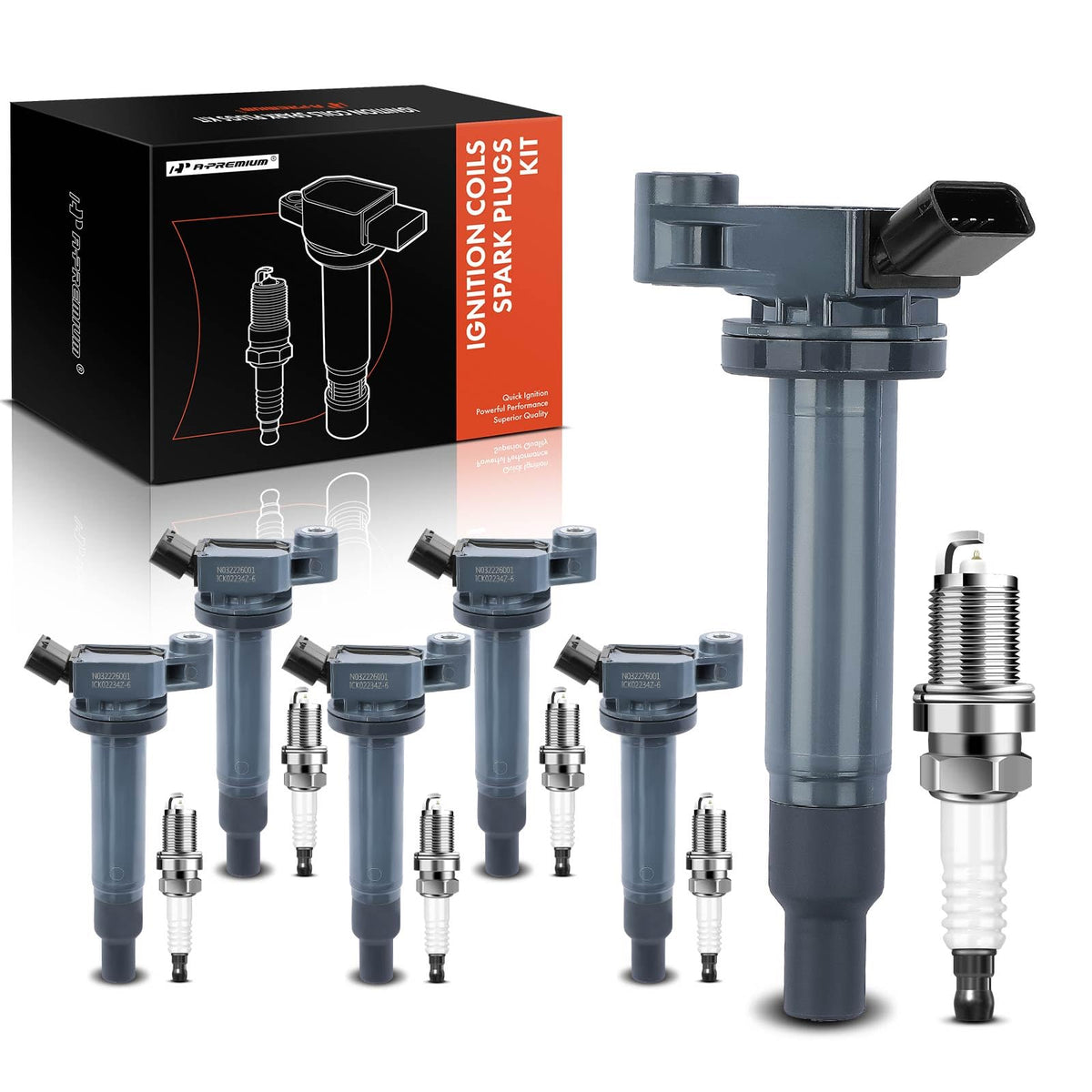 A-Premium 6-coil-pack close-up for consistent ignition performance.