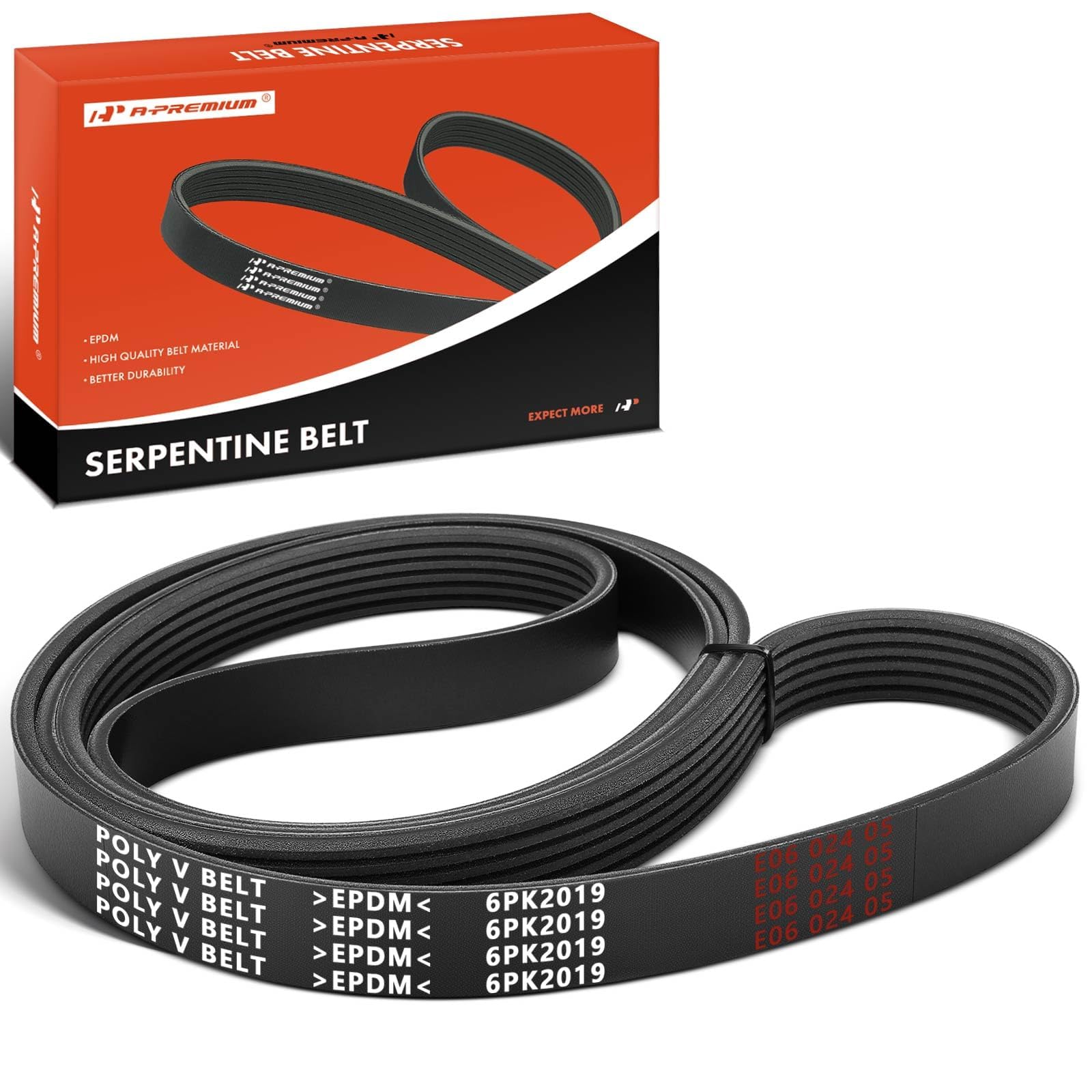 A-Premium serpentine belt mounted in Ford F-150 engine bay for reliability and fit