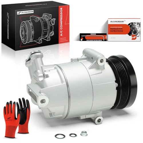 A-Premium AC compressor test diagnostics image suggests post-install efficiency checks.