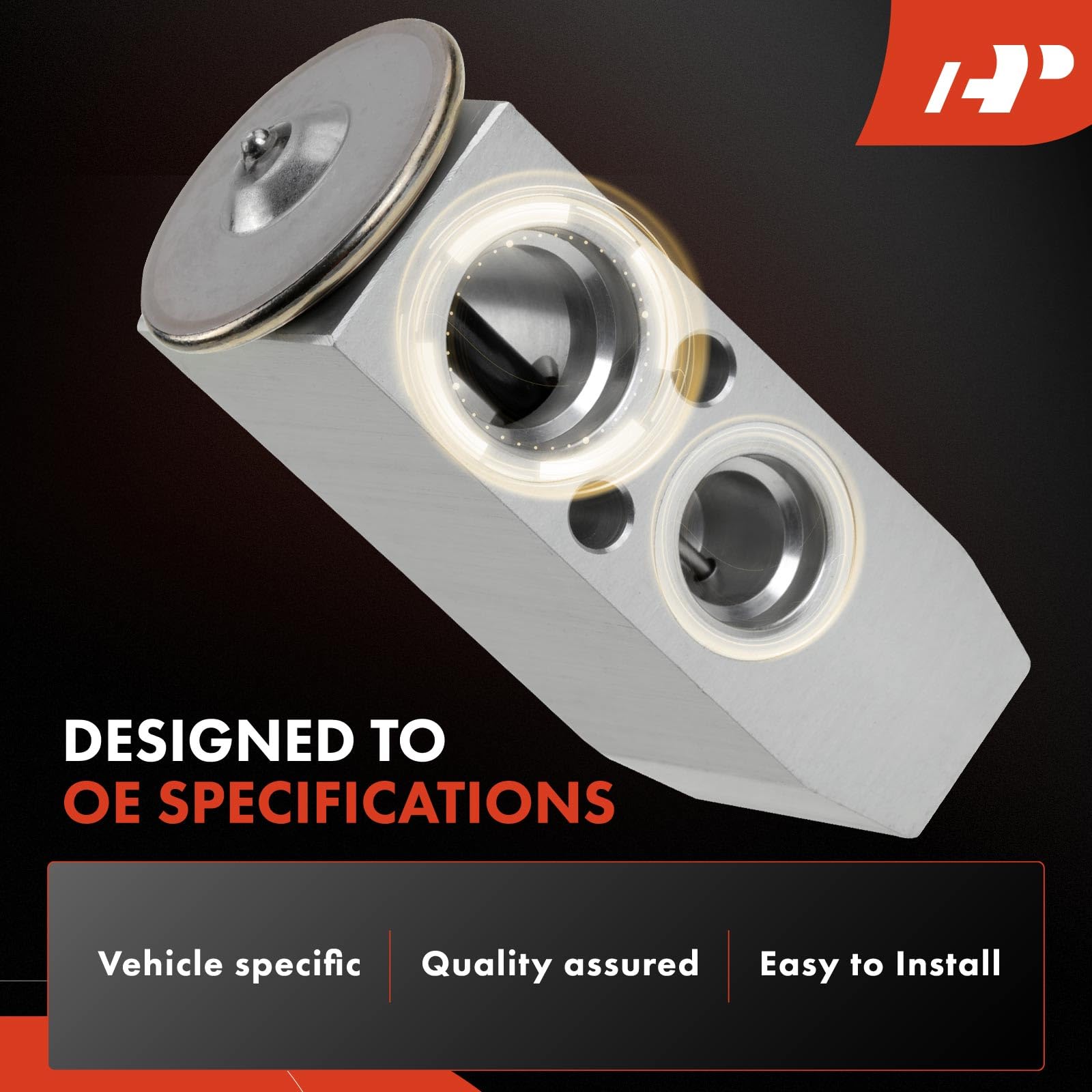 A-Premium AC expansion valve for Nissan Sentra, front view, steady airflow potential