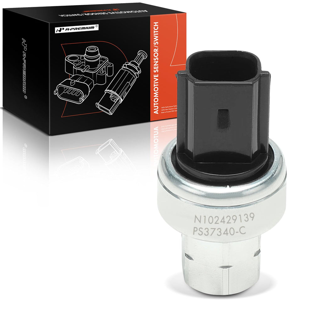 A-Premium 3-pin A/C pressure sensor front view for Ford compatibility