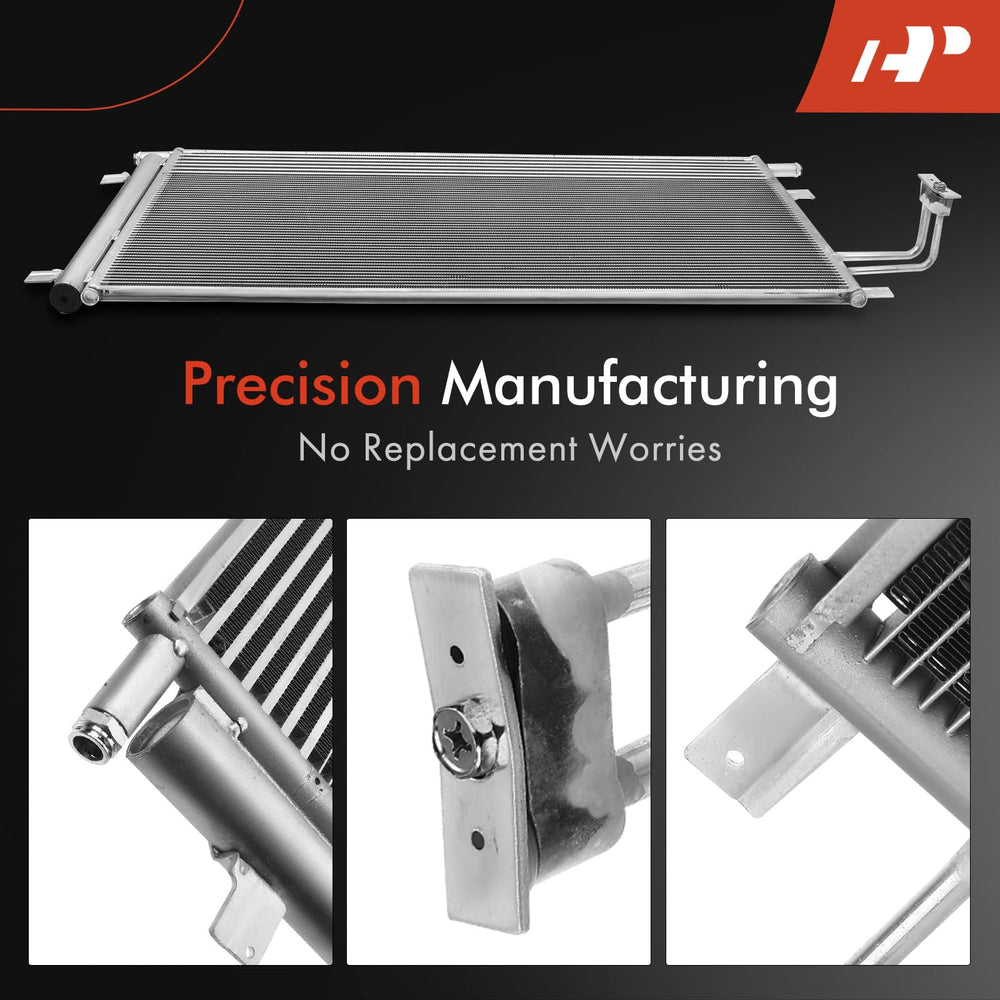 A-Premium condenser label showing one-year warranty and guaranteed coverage