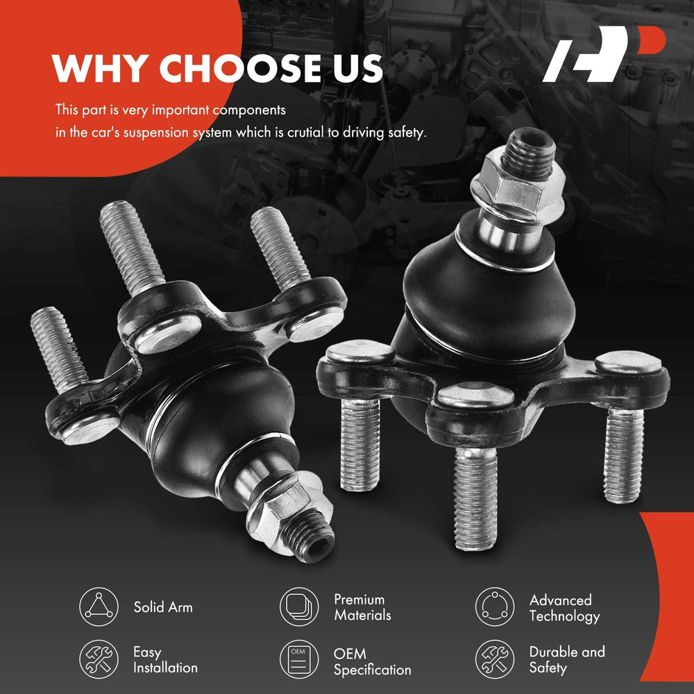 A-Premium ball joint detail with specs and pre-greased design.