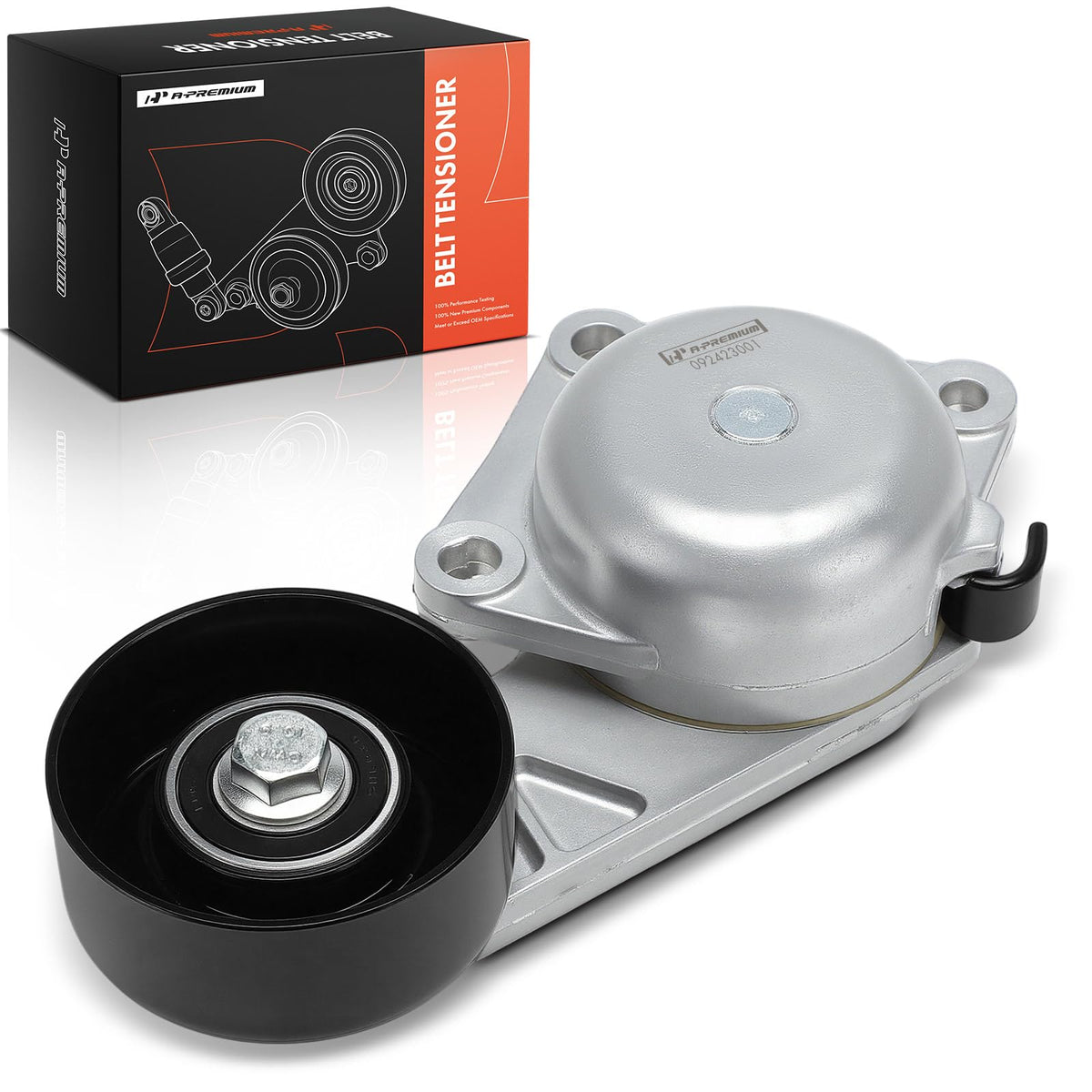 A-Premium belt tensioner assembly front view for Ford and Lincoln fitment for smooth belt operation