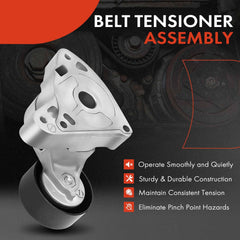 A-Premium belt tensioner assembly with pulley for Honda Civic offers quiet operation