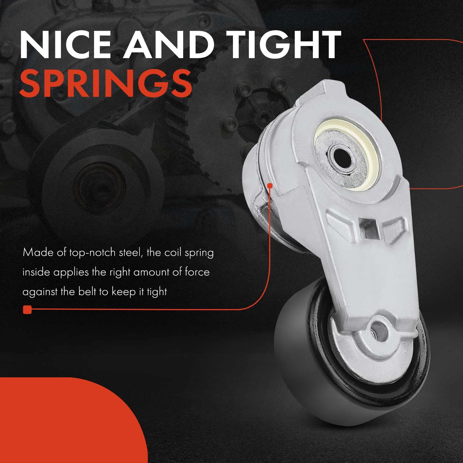 A-Premium belt tensioner assembly installed on Chevrolet Trailblazer