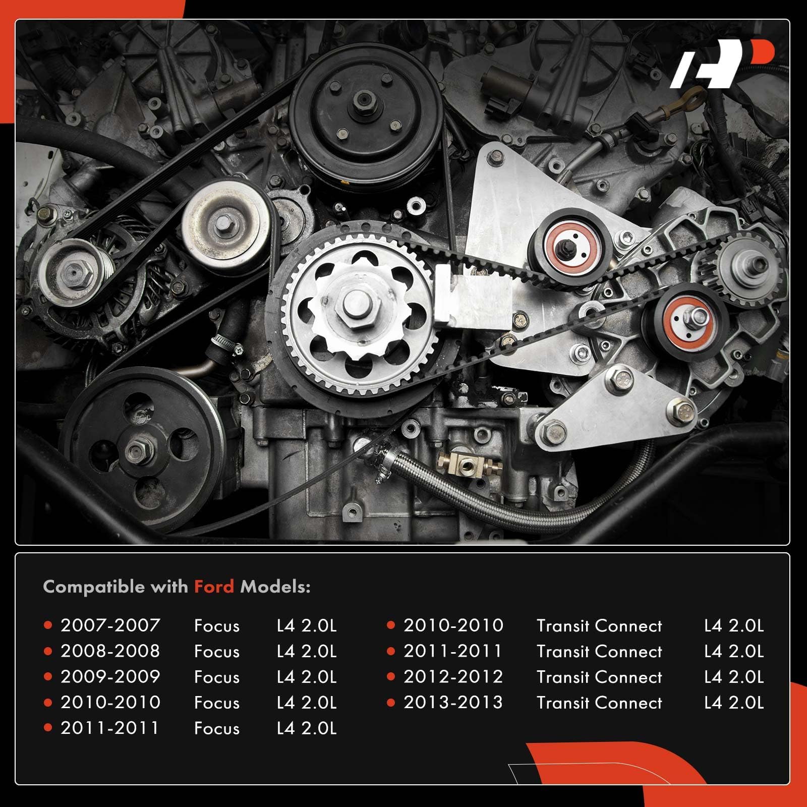 A-Premium belt tensioner front view, eases installation and maintains proper belt tension.