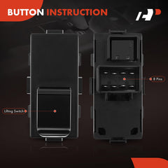 A-Premium black plastic window switch housing provides factory-like fit.