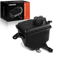 apremium coolant overflow reservoir with cap and sensor, BMW-compatible fitment for reliable cooling.