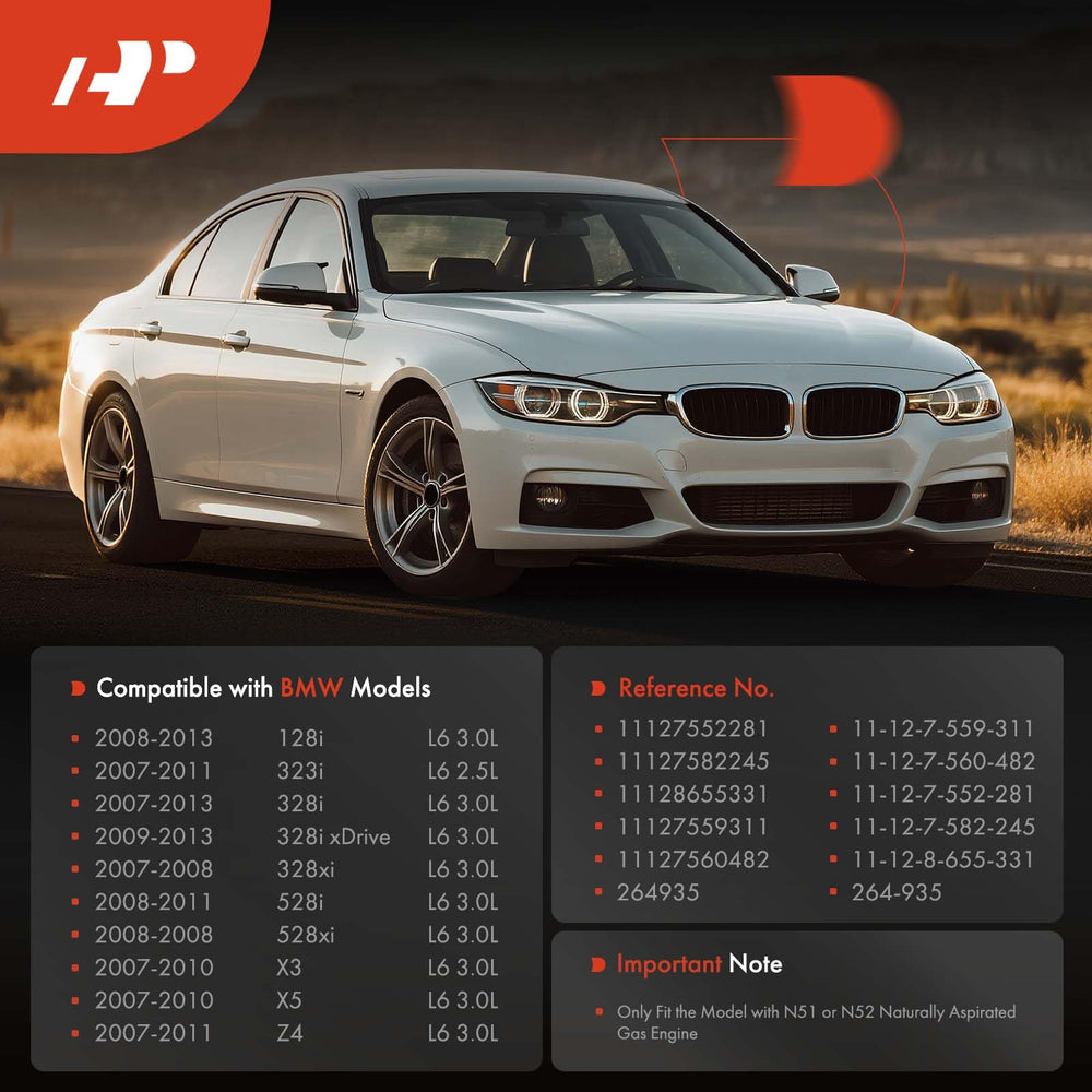 A-Premium BMW valve cover gasket set with main gasket and spark plug seals.