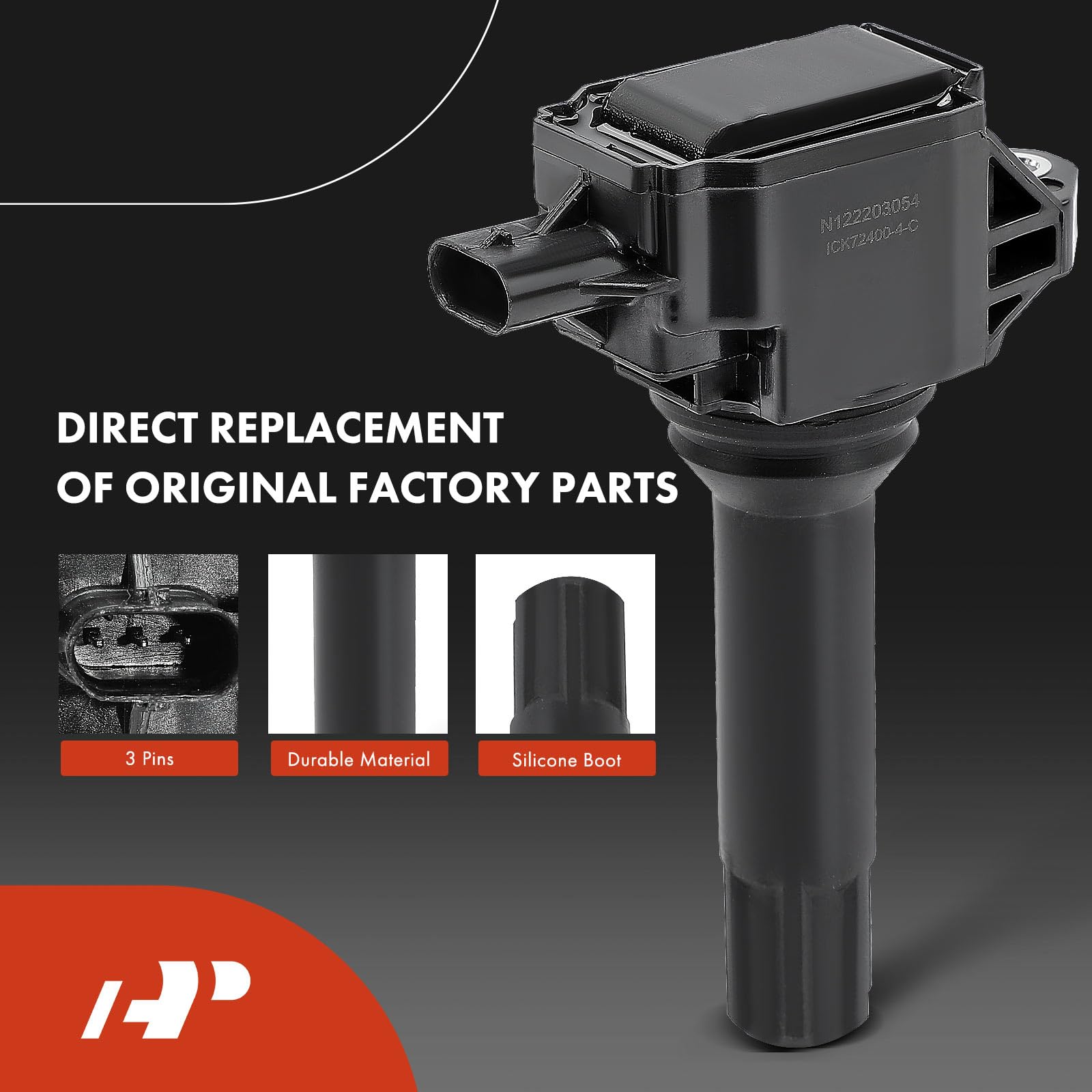 Bolt-on coil mounting for secure valve cover alignment during install.