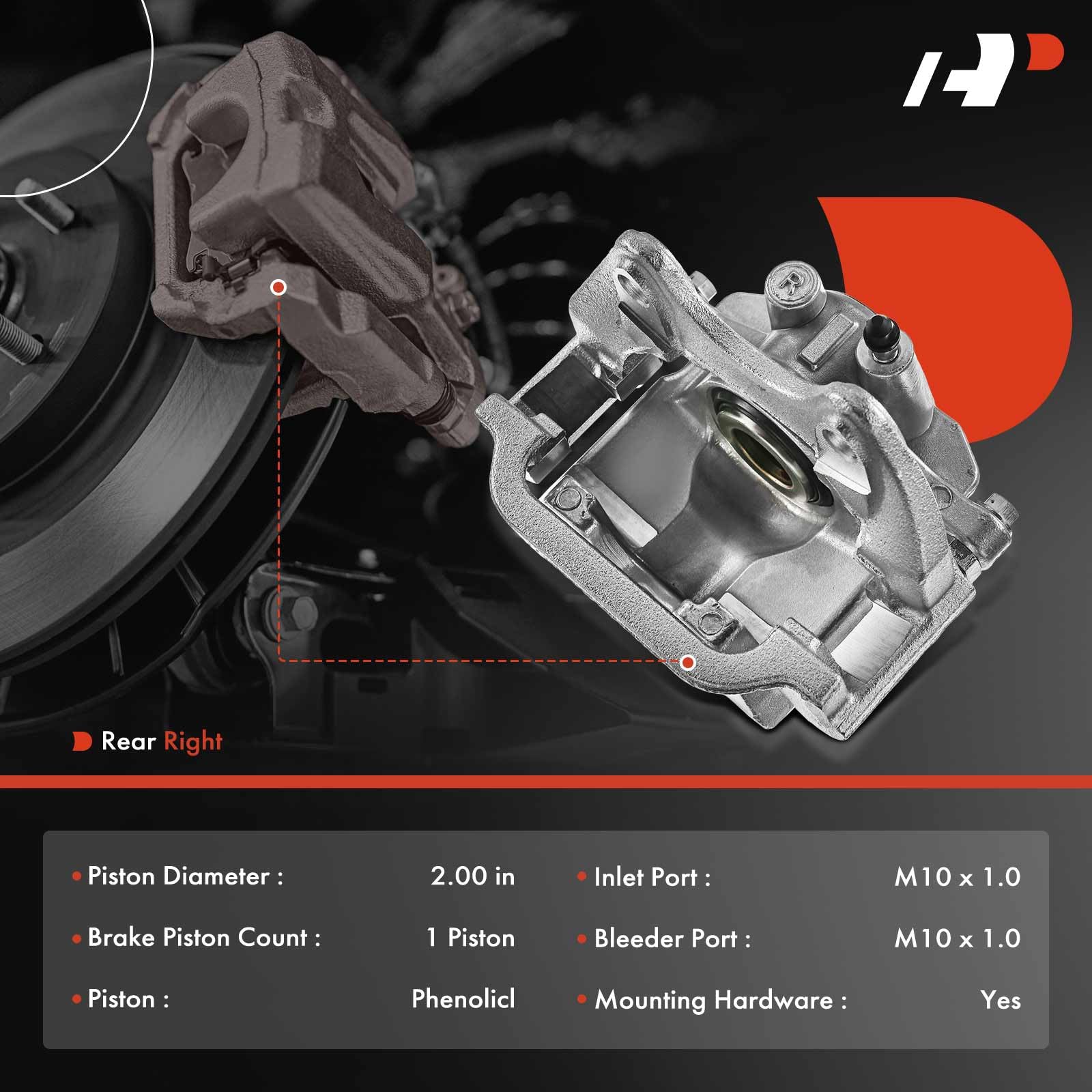 A-Premium bracket and caliper mounting for secure GM fitment