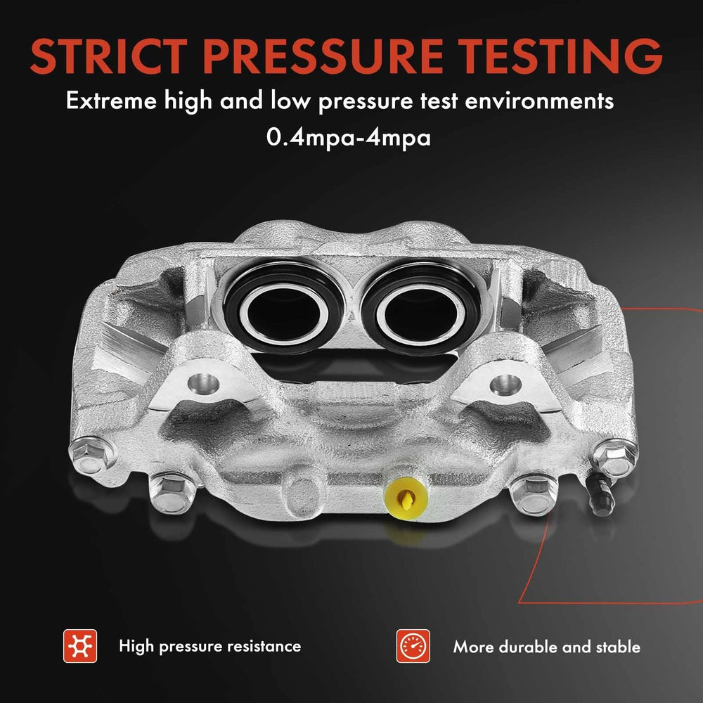 Anti-rust coating close-up on A-Premium front brake caliper