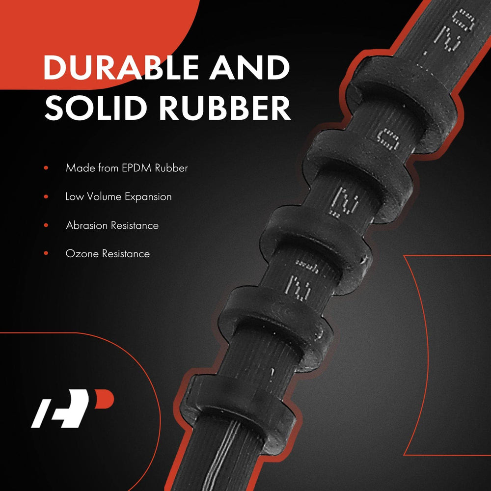 Closeup of A-Premium EPDM construction on brake hose.