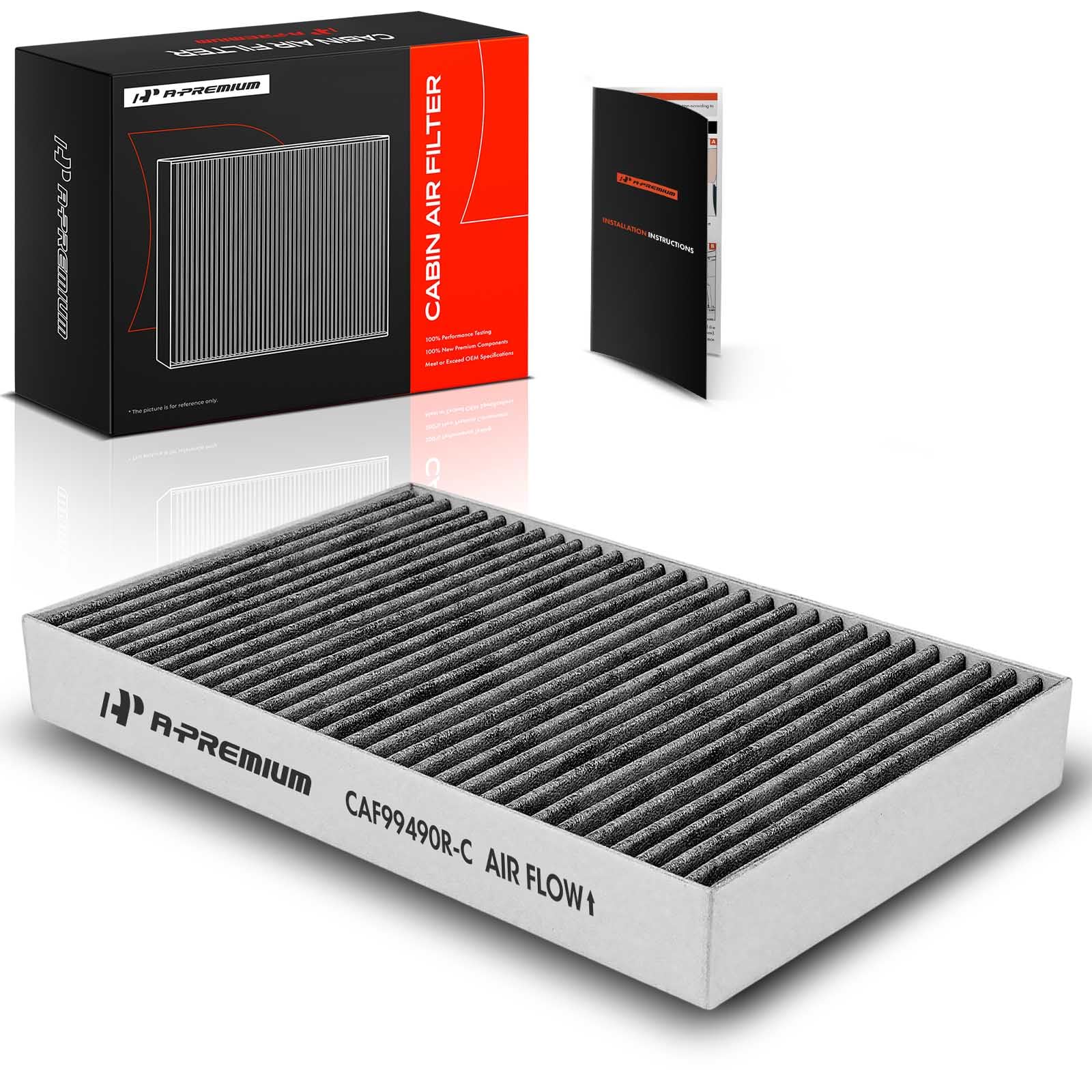 A-Premium cabin air filter for Tesla S with activated carbon improves interior air quality